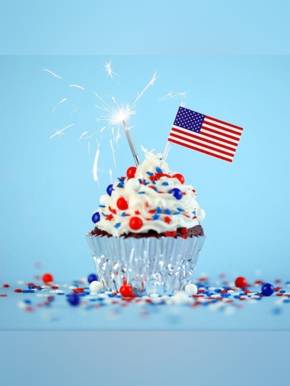 Sunday 9:25 AM Theme Show Patriotic items, red, blue, white items. Train Of Aces
